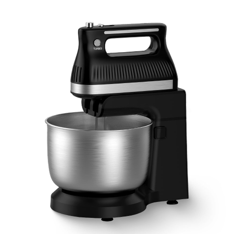 CX-6670 Hand Mixer with 3.5L Stainless Steel Rotating Mixing Bowl
